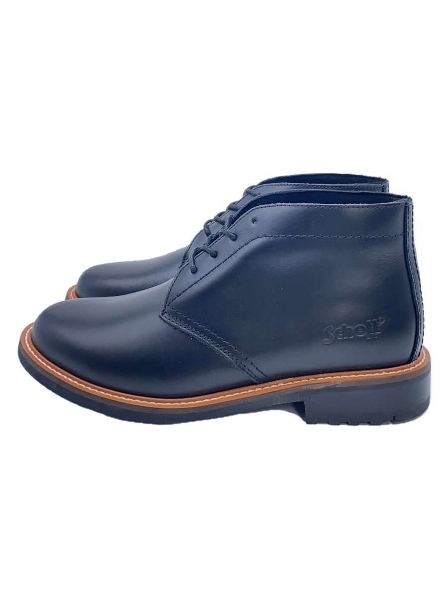 Schott◆チャッカブーツ/26.5cm/BLK/レザー