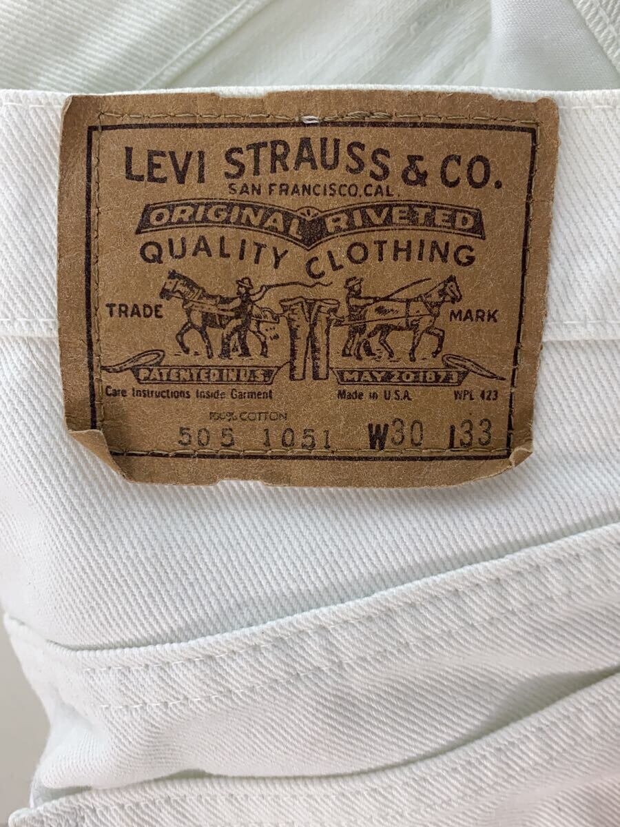 Levi’s◆ボトム/30/コットン/WHT/無地/505 1051 Levi’s◆ボトム/30/コットン/WHT/無地/505 1051