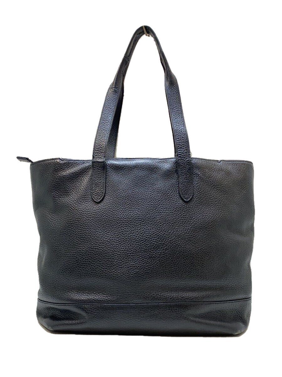 COACH◆トートバッグ/レザー/BLK/無地/89933