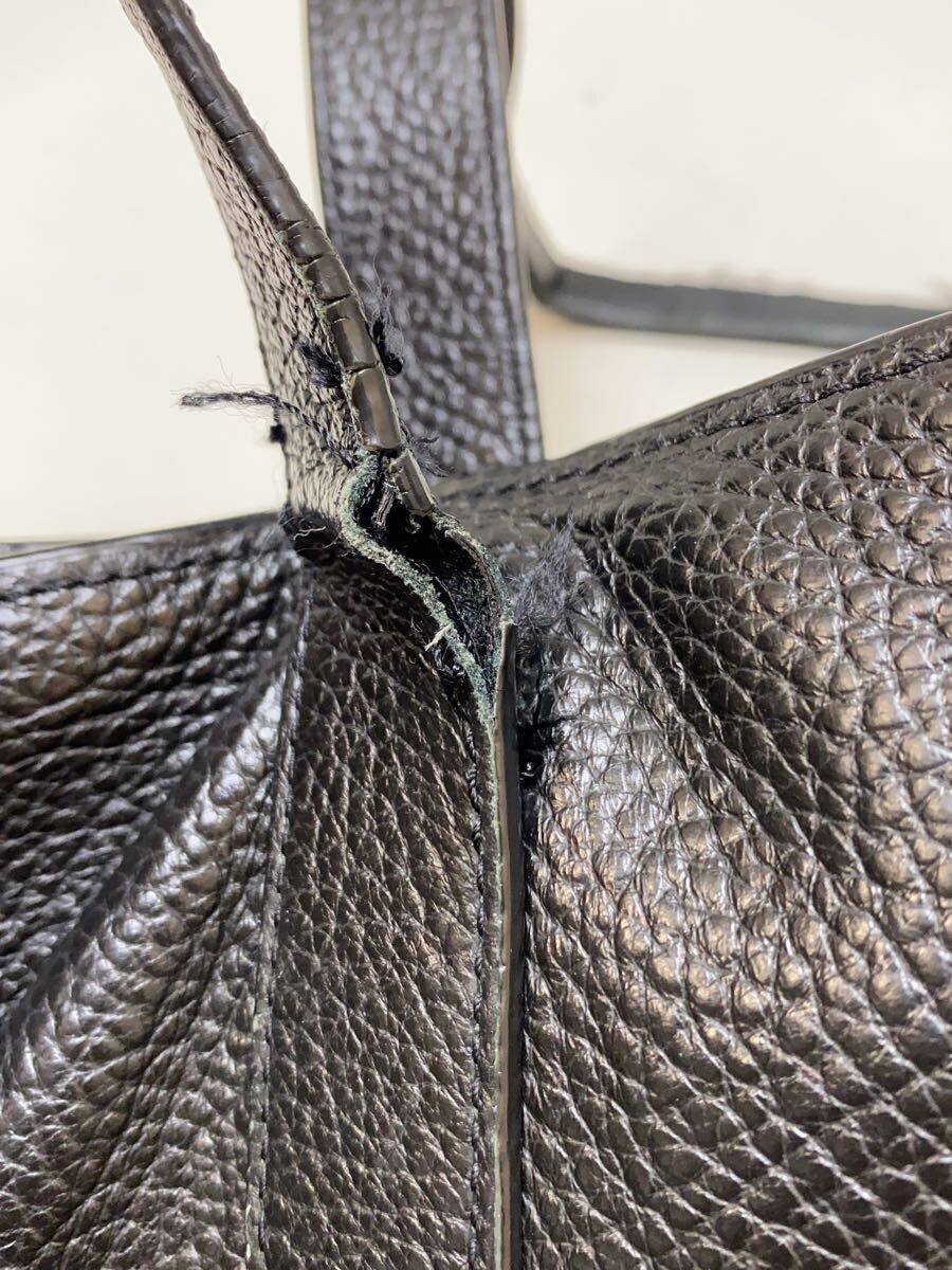 COACH◆トートバッグ/レザー/BLK/無地/89933 COACH◆トートバッグ/レザー/BLK/無地/89933