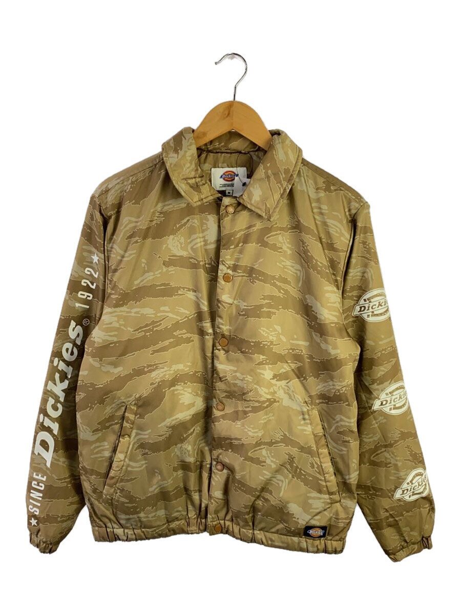 DICKIES◆コーチジャケット/M/ポリエステル/ベージュ/カモフラ/DK006848/袖プリント
