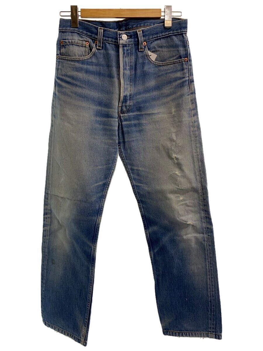 Levi’s◆ボトム/ボタン裏552/33/デニム/IDG/501-0117/シミ破れ有