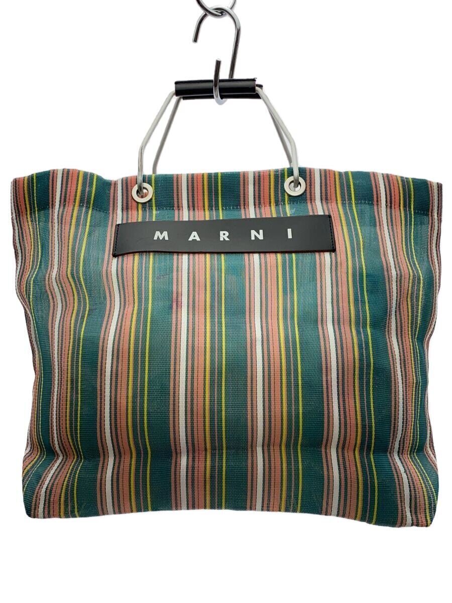 MARNI◆MARKET ストライプバッグ/トートバッグ/-/マルチカラー