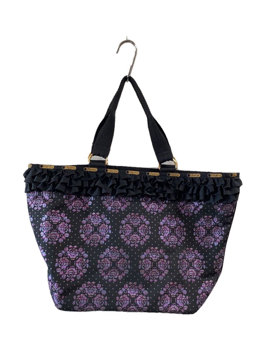 LESPORTSAC◆manoush/トートバッグ/ナイロン/パープル/花柄