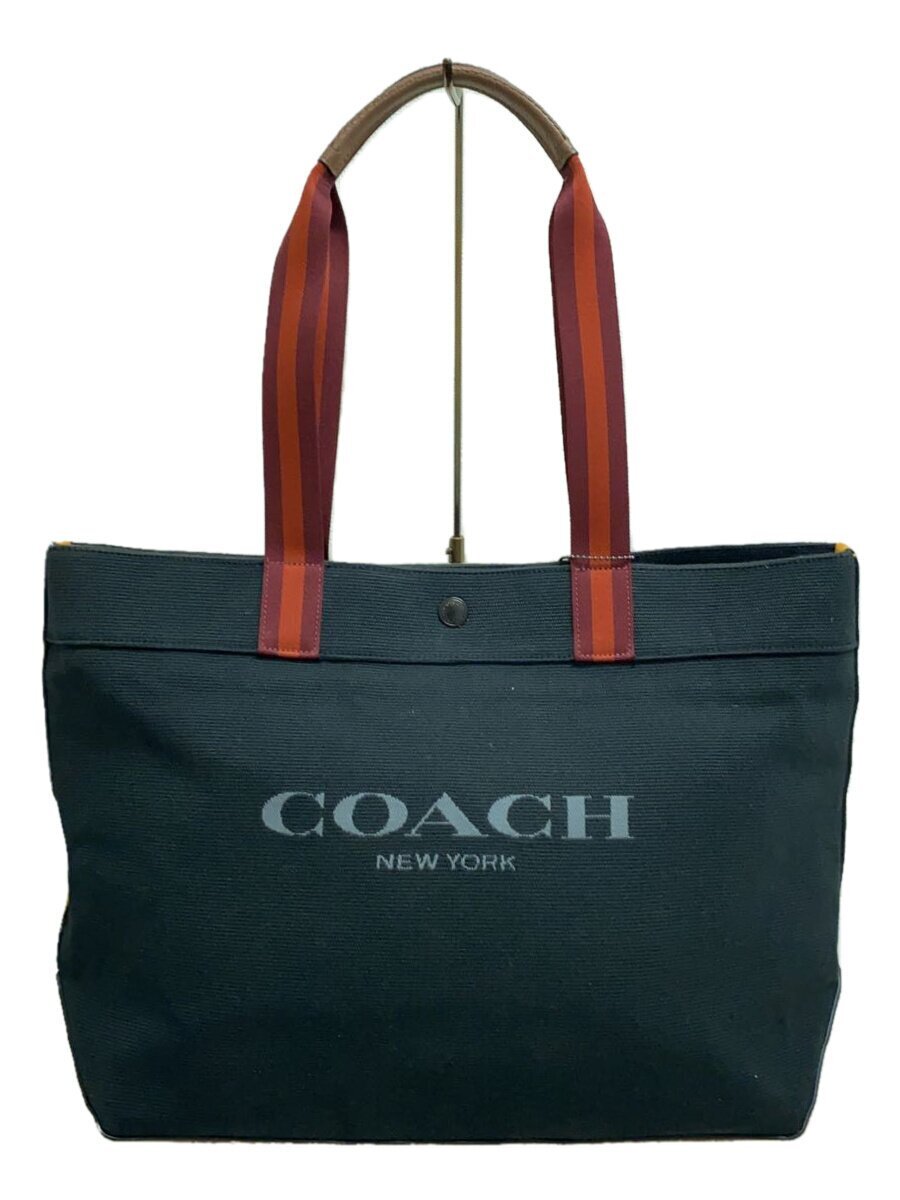 COACH◆トートバッグ/キャンバス/BLK/C8221