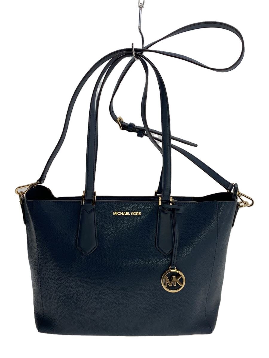 MICHAEL KORS◆トートバッグ/レザー/NVY/35H0GKFT9T