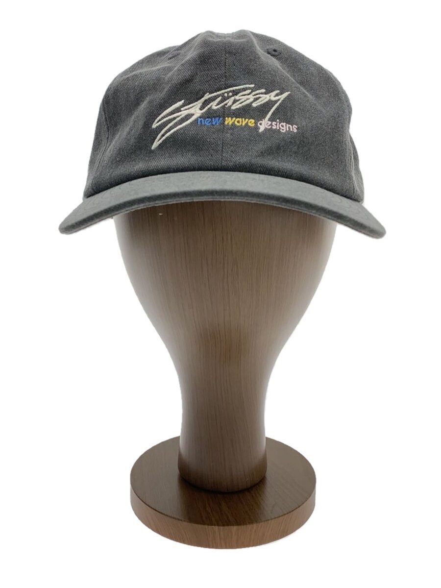 STUSSY◆キャップ/-/コットン/グレー/メンズ/NEW WAVE DESIGNS SNAPBACK