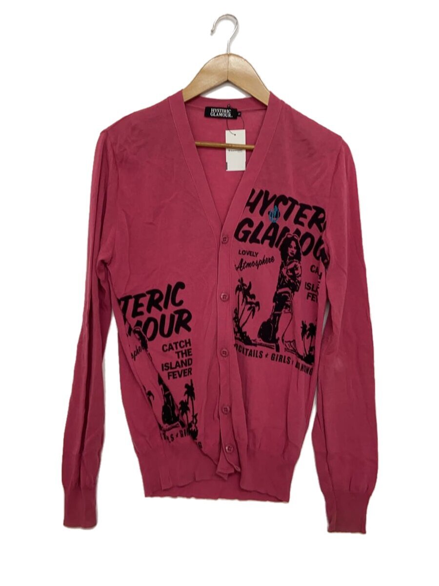 HYSTERIC GLAMOUR◆カーディガン(薄手)/M/コットン/PNK/0242ND03