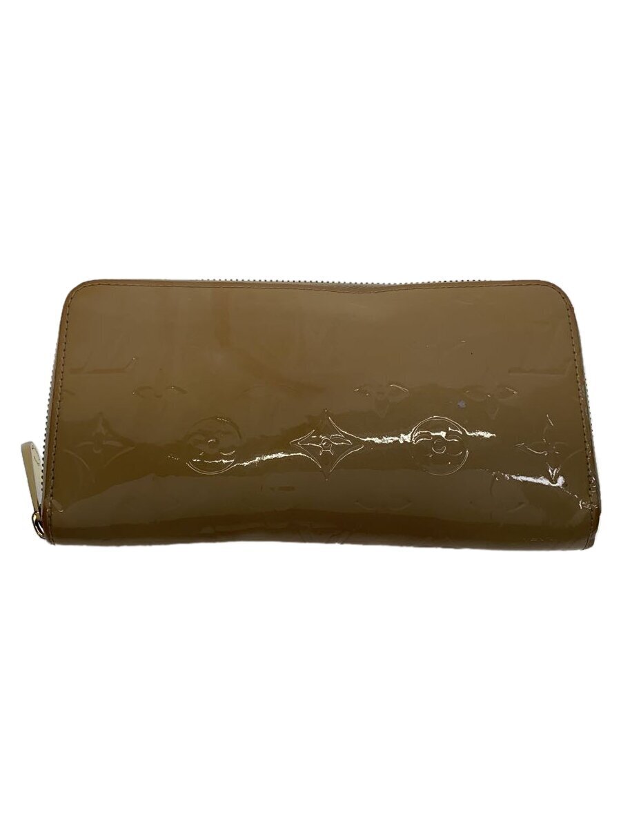 LOUIS VUITTON◆ジッピー・ウォレット_モノグラム・ヴェルニ_BEG/エナメル/BEG/総柄/レディース