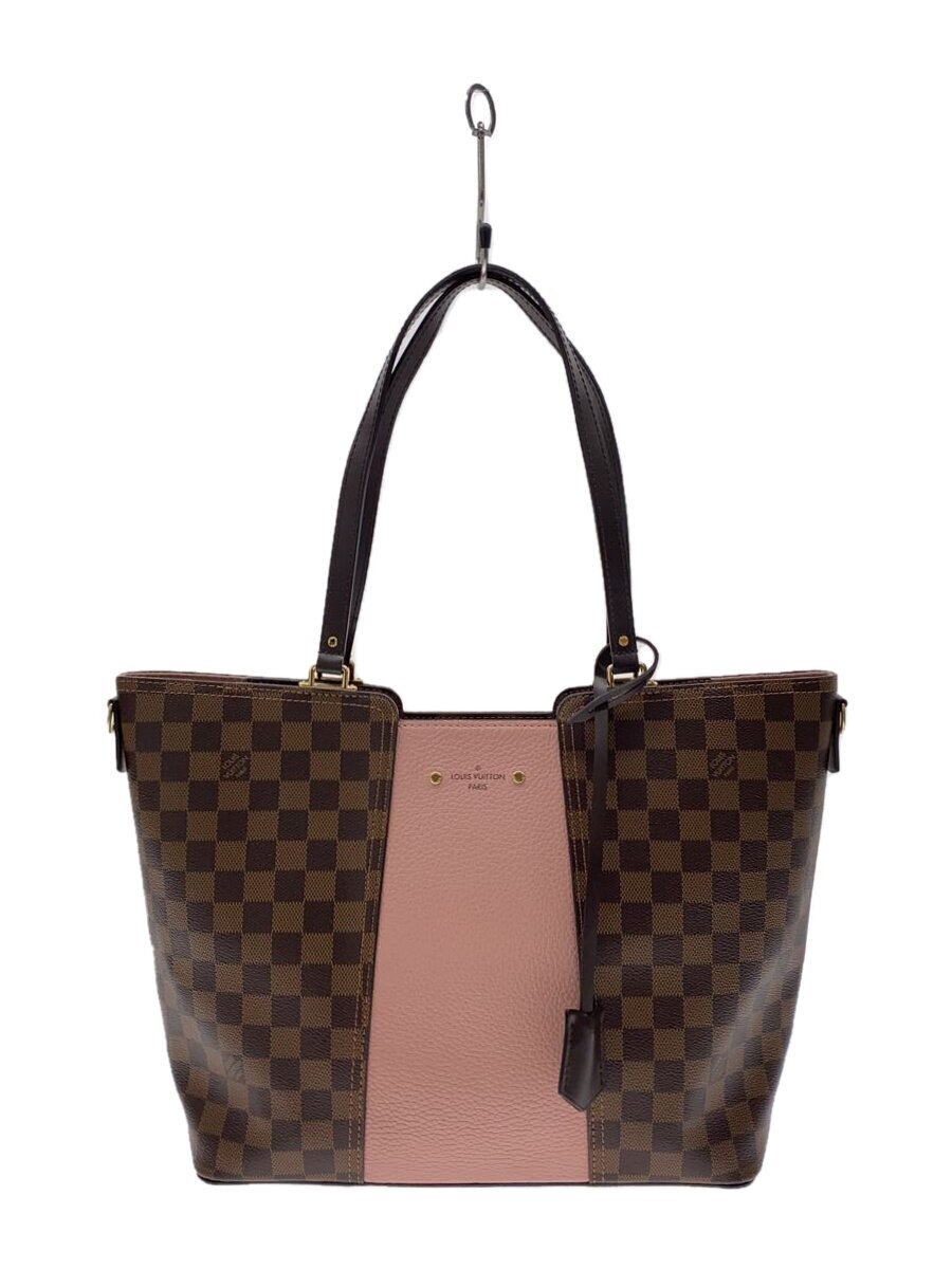 LOUIS VUITTON◆ジャージー_ダミエ・エベヌ_PNK/PVC/PNK