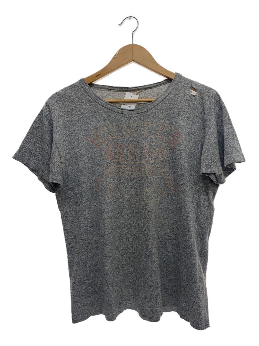 Champion◆50s~/ランタグ/4段染み込みプリント/Tシャツ/コットン/穴有