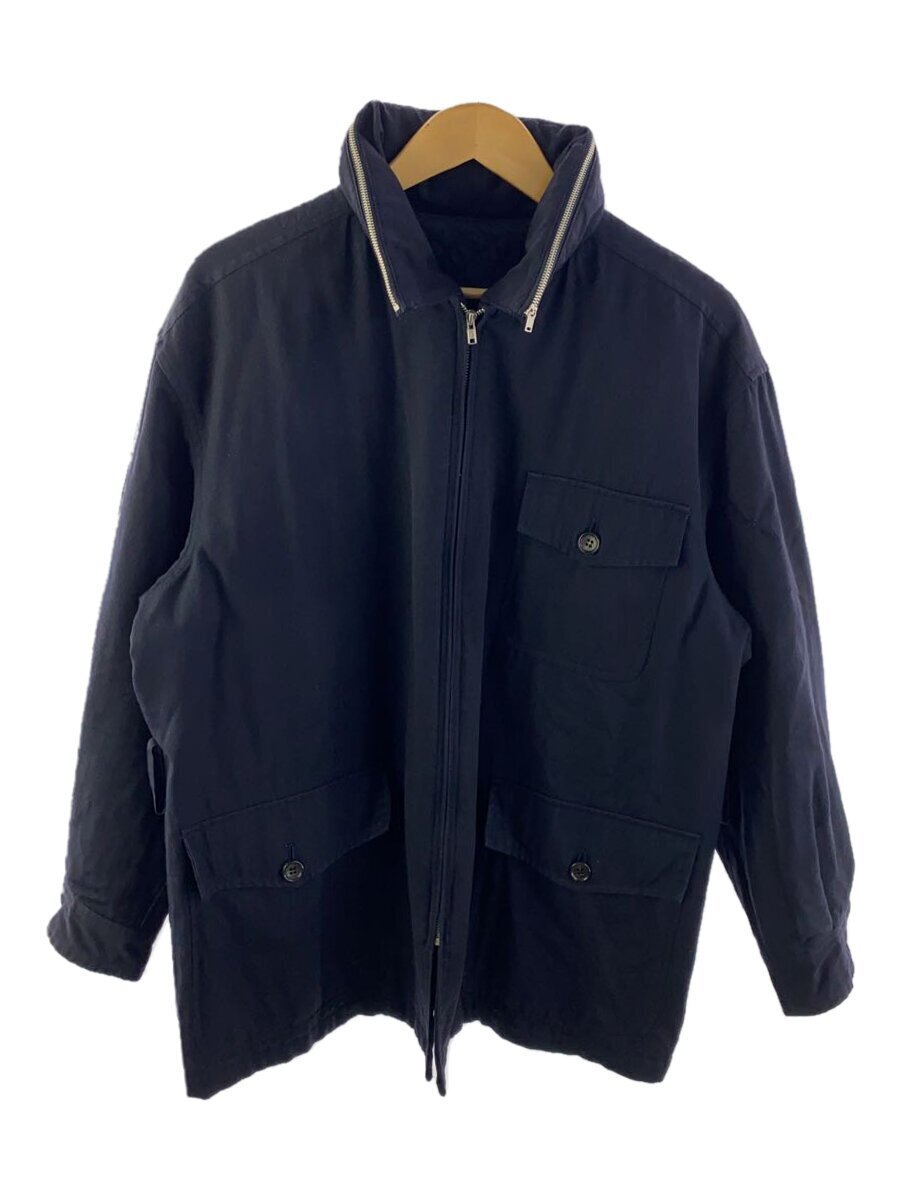 COMME des GARCONS HOMME◆中綿ジャケット/M/ウール/NVY/HJ-080780/左袖リペア/ベルト欠品//
