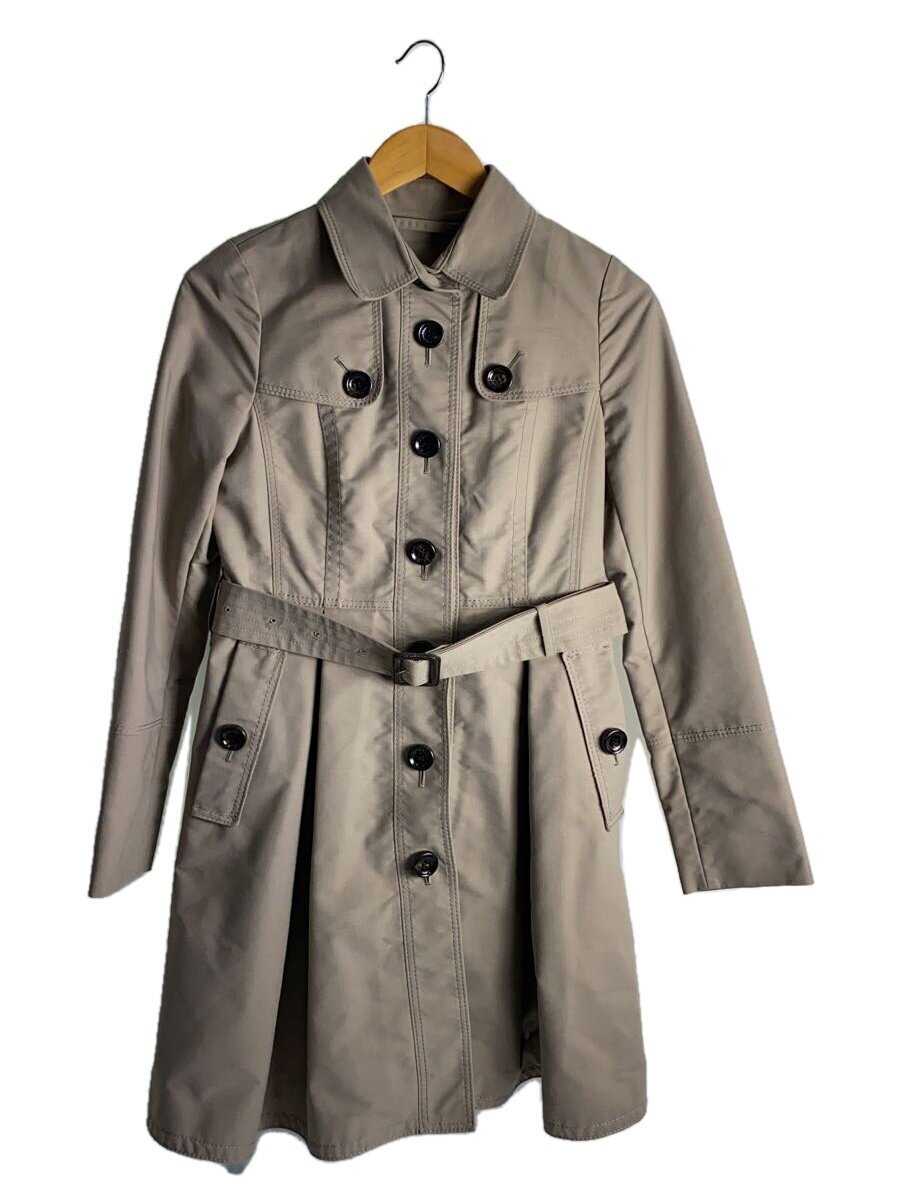 BURBERRY BLACK LABEL◆トレンチコート/38/ポリエステル/BEG/FRE72-660-46