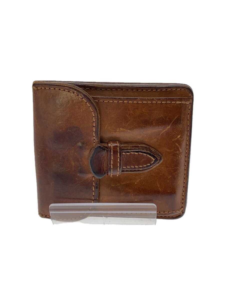 PORTER◆NATURE WALLET/2つ折り財布/レザー/ブラウン/メンズ/161-04651