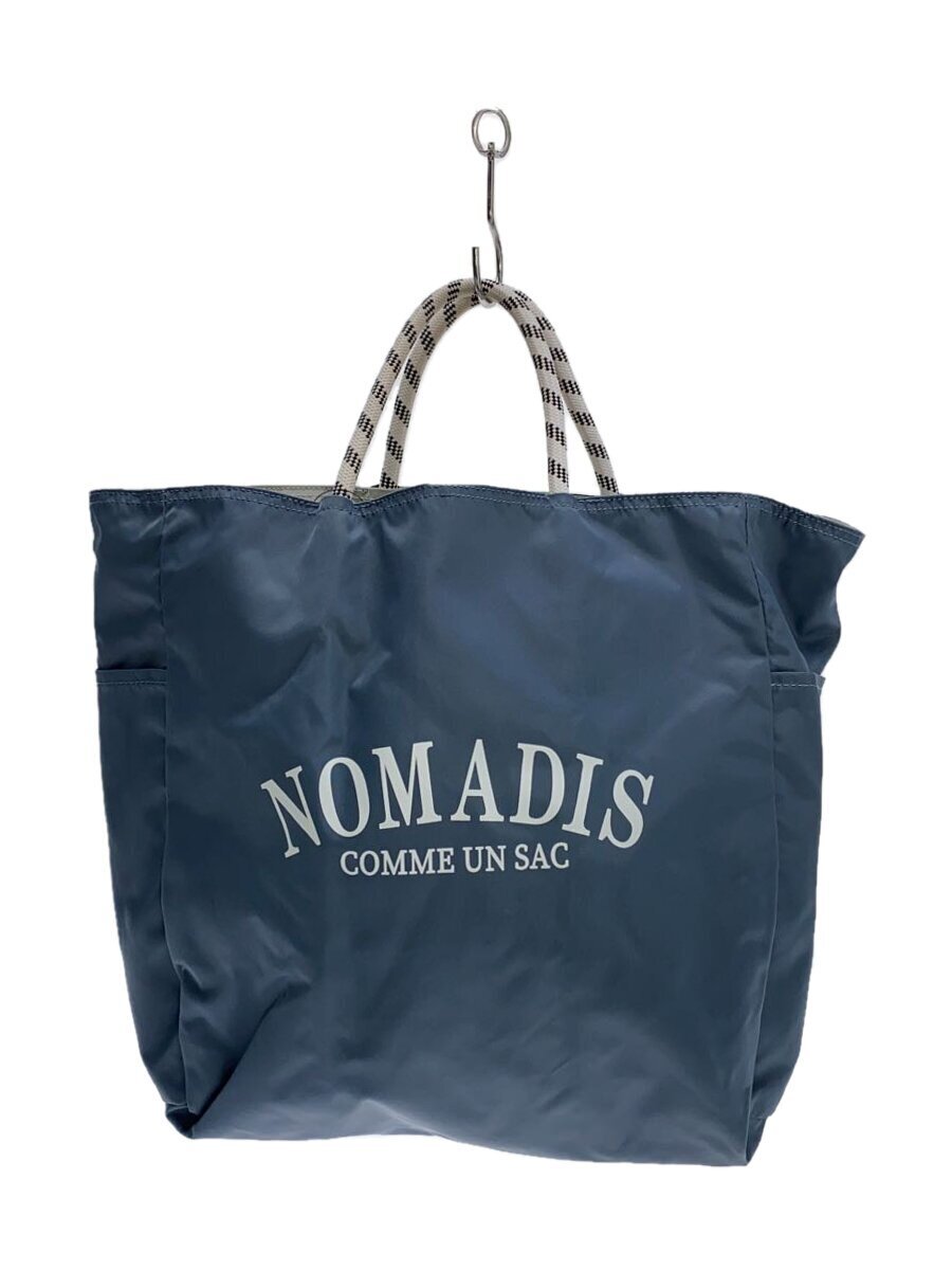 NOMADIS◆リバーシブルトートバッグ/ナイロン/BLU