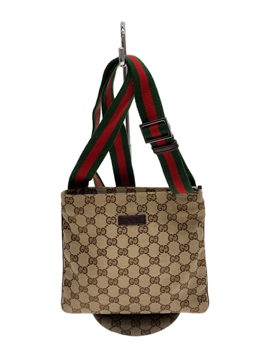 GUCCI◆ショルダーバッグ_GGキャンバス/キャンバス/BRW/146309