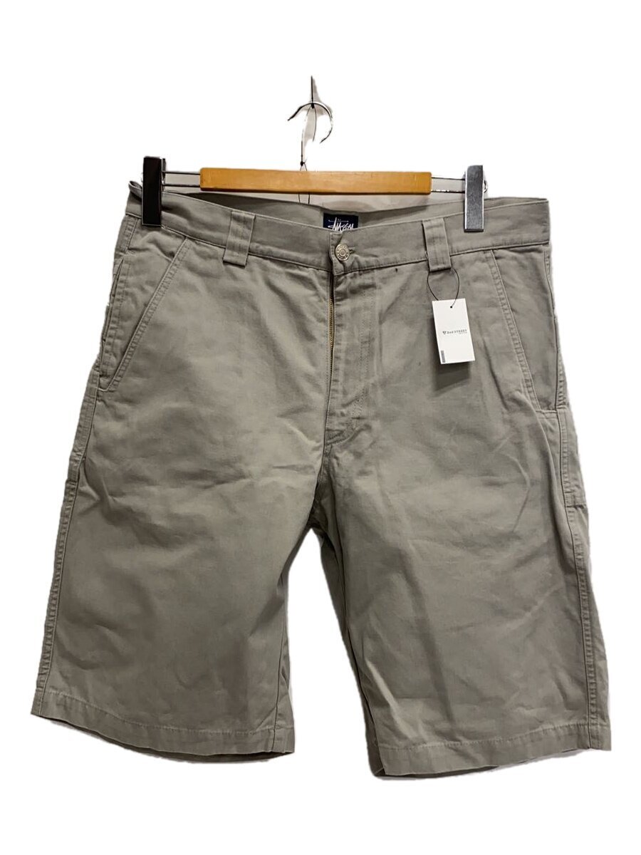 STUSSY◆ショートパンツ/34/コットン/GRY/無地