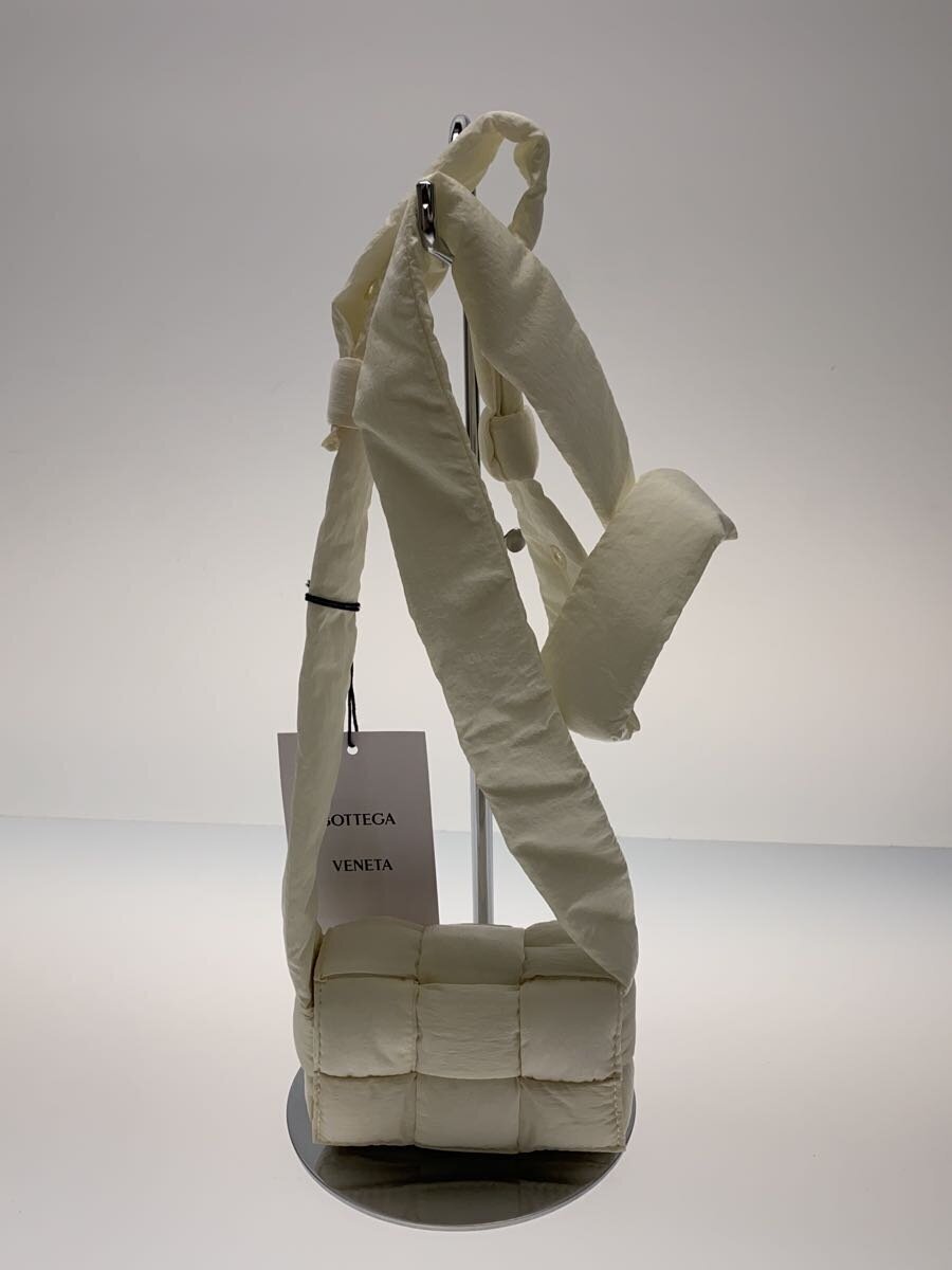 BOTTEGA VENETA◆パデットテックカセット/ショルダーバッグ/ナイロン/ホワイト//