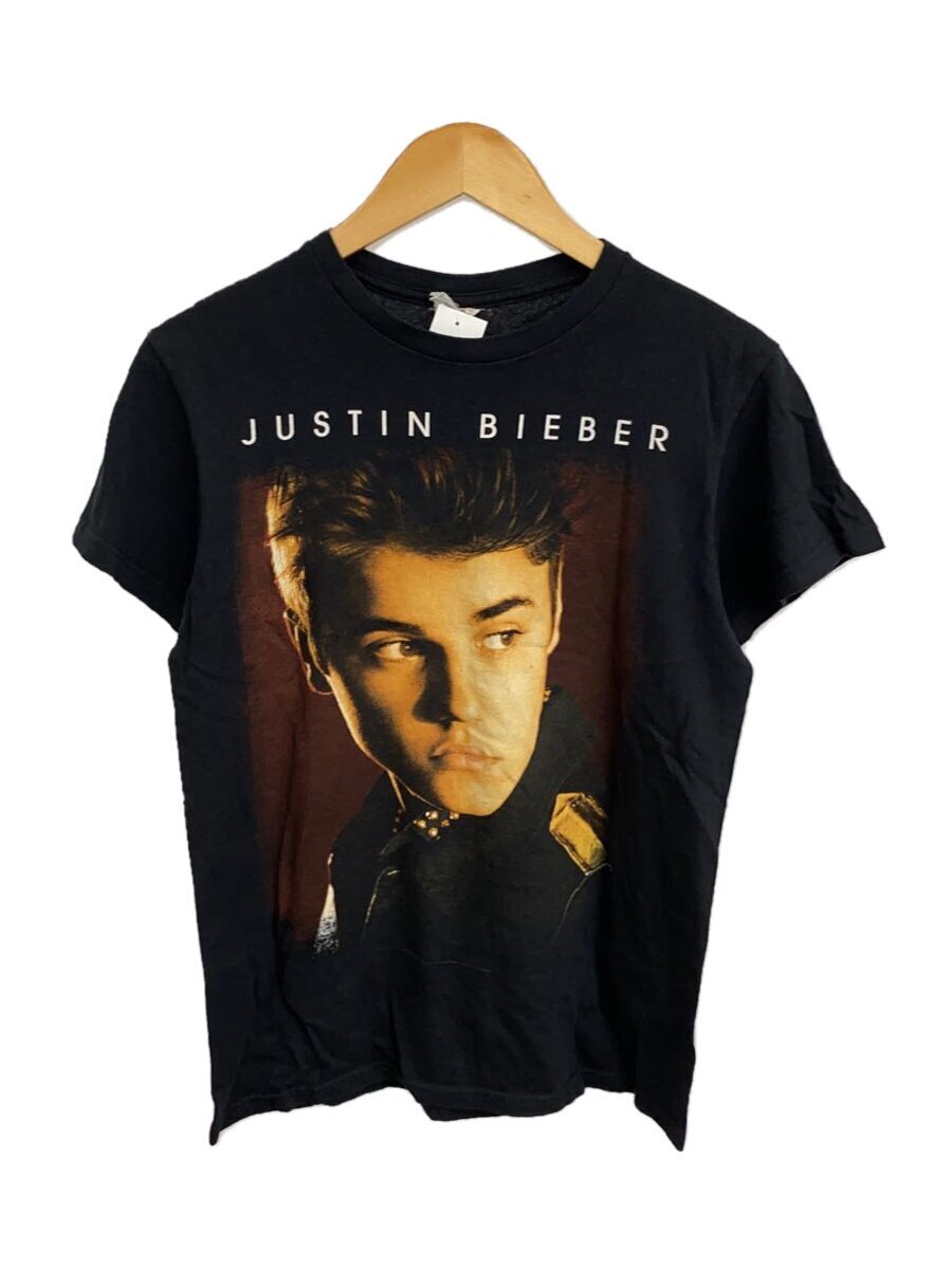 DELTA◆JUSTIN BIEBER 2012/13 BELIEVE TOUR/Tシャツ/S/コットン/BLK/プリント
