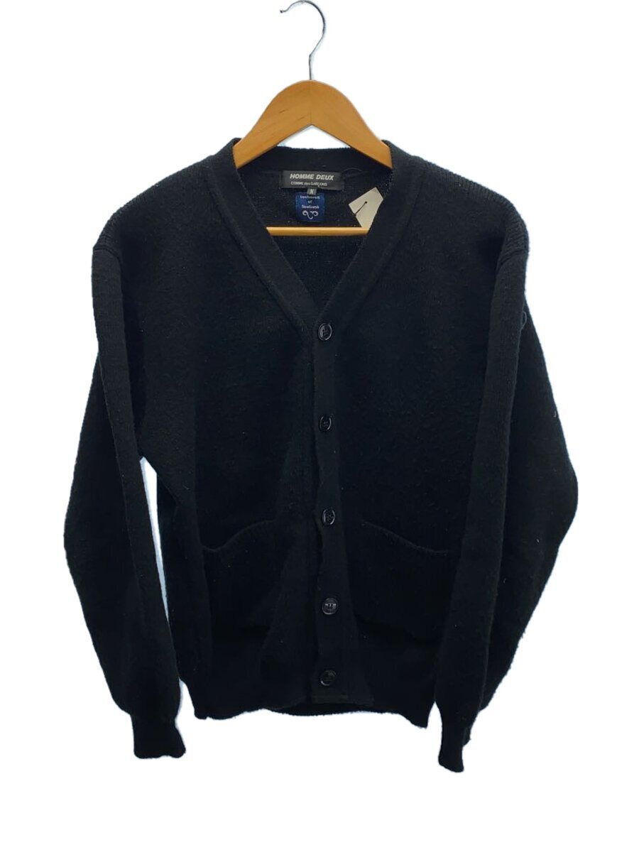 COMME des GARCONS HOMME DEUX◆カーディガン(厚手)/M/アクリル/BLK/無地/DD-N101//