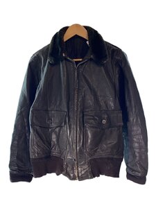 U.S.NAVY◆フライトジャケット/-/レザー/BRW