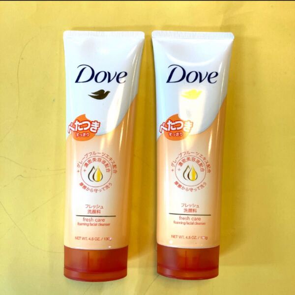 【2個セット】Dove ダヴ フレッシュ洗顔料 130g モイスチャー ダヴF洗顔フォームg グレープフルーツエキス ヒアルロン酸 洗顔料 ユニリーバ