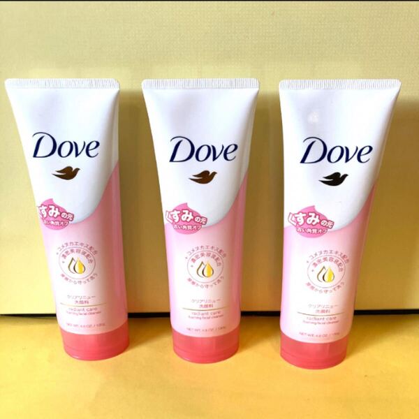 【3本セット】Dove ダヴ クリアリニュー洗顔料 130g ダヴCS洗顔フォームe コメヌカエキス くすみ 角質 毛穴 濃密美容液 ユニリーバ 三個