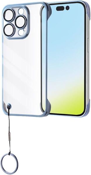 2302246 デジタルアルキミスト iPhone15 Pro ケース クリア 極薄 軽量 フレーム無し 放熱設計 カメラ保護 メッキ加工 黄ばみ防止