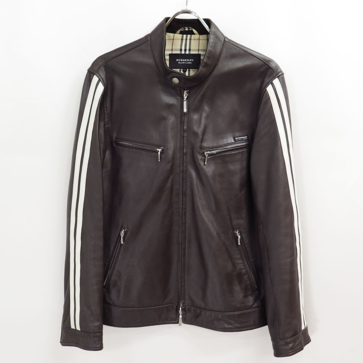 Yahoo!オークション -「burberry black label レザーライダース Yahoo!オークション -「burberry black label レザーライダース
