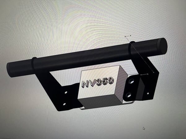 NV350 リアゲート 開閉 アシストグリップ ショットブラスト、粉黛塗装マッドブラック 仕上げ 3DCAD 専用設計