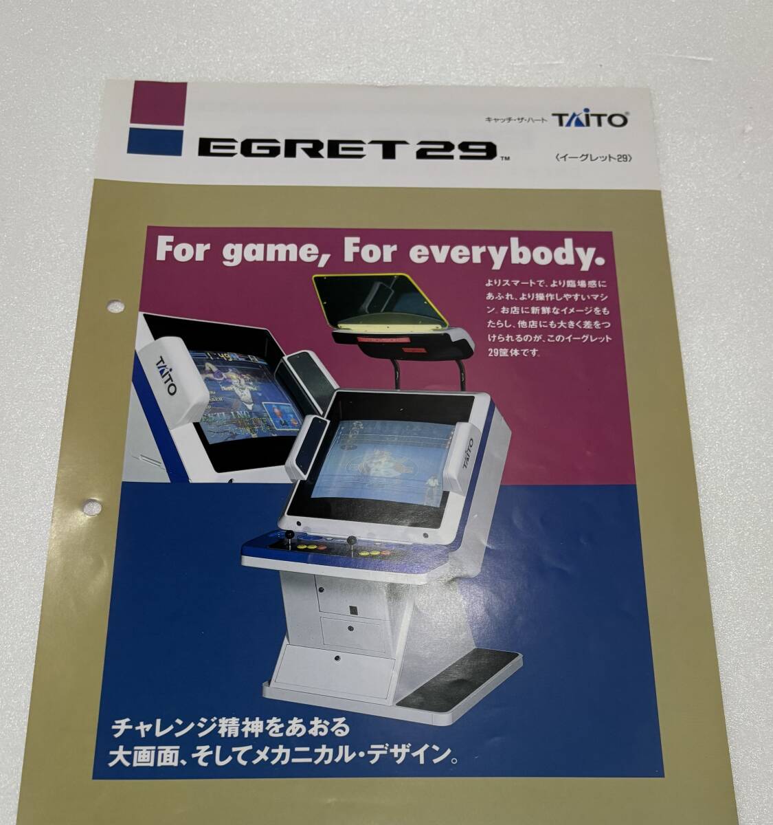 イーグレット2 タイトー TAITO 筐体 アーケード チラシ カタログ