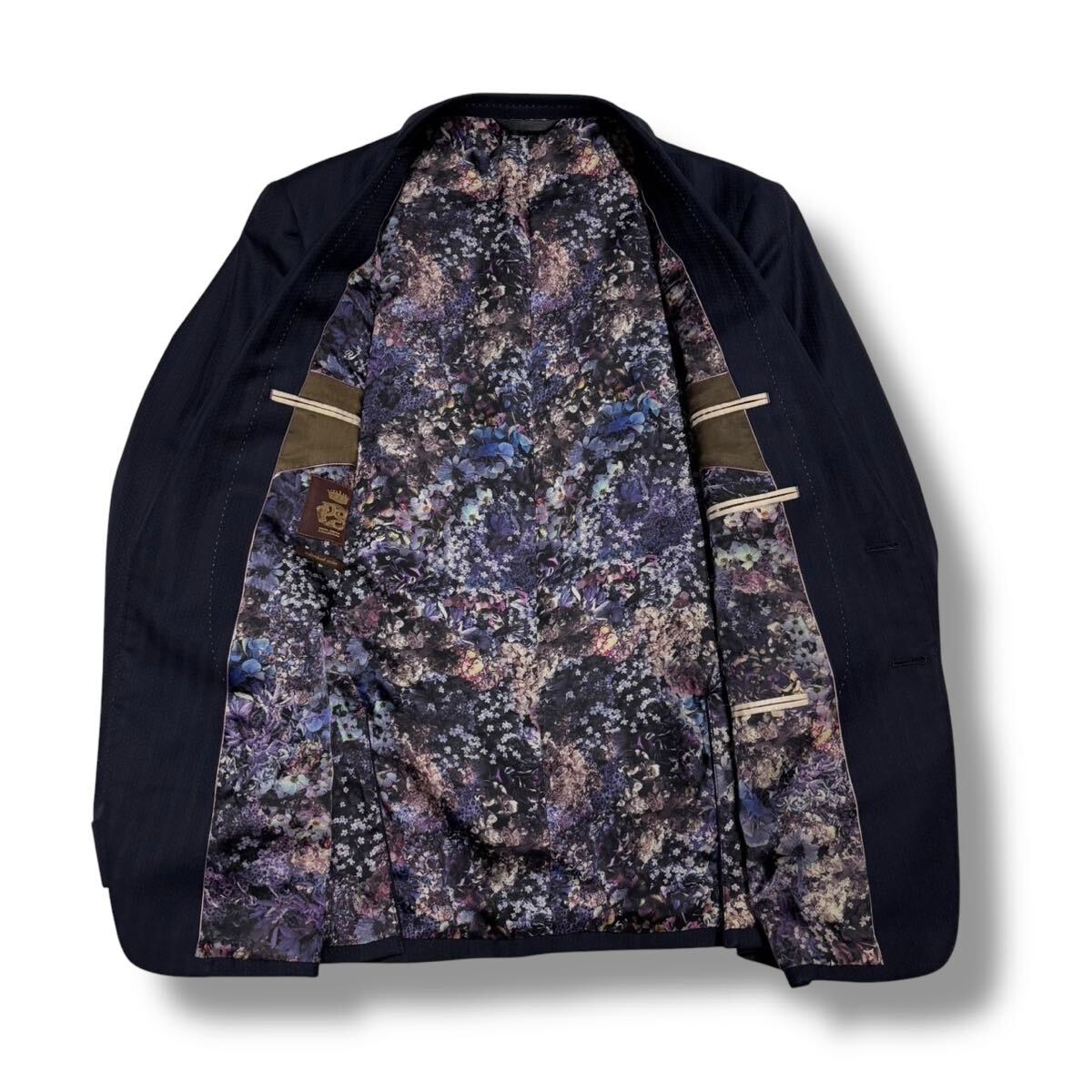 極美品 Paul Smith COLLECTION『溢れ出す高級感』ポールスミスコレクション スーツ 3ピース セットアップ Lサイズ 裏地花柄 ネイビー 極美品 Paul Smith COLLECTION『溢れ出す高級感』ポールスミスコレクション スーツ 3ピース セットアップ Lサイズ 裏地花柄 ネイビー