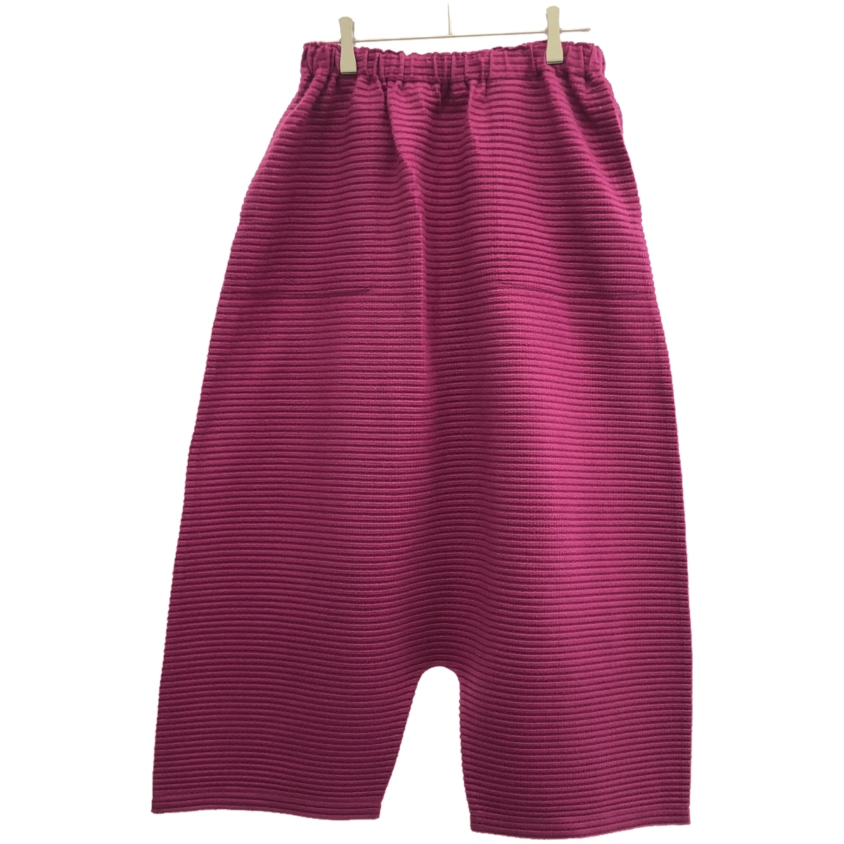 me ISSEY MIYAKE シワ加工 総柄 サルエルパンツ 変形 赤（ISSEY
