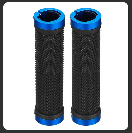 ◆ 自転車 グリップ ハンドルグリップ 内径22mm ◆ 滑り止めゴム製 左右ペア ◆ BMX 折りたたみ自転車 クロスバイク用グリップ ◆ BLUE