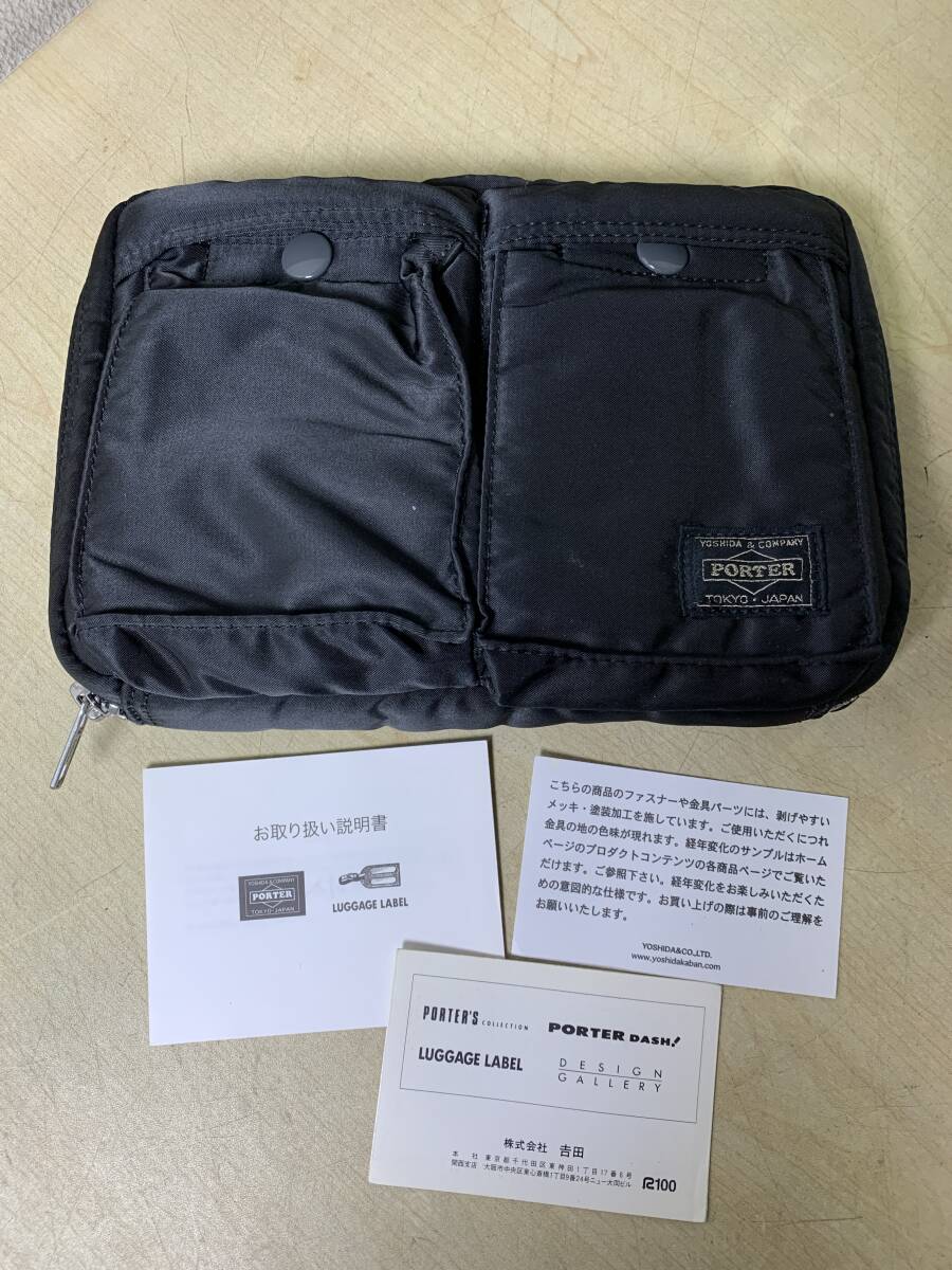 美品 ポーター タンカー システム手帳 バインダー 黒 ポーチ