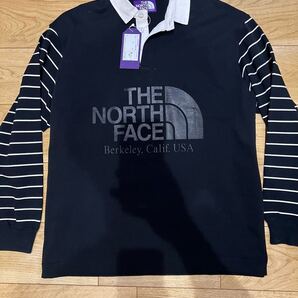 新品タグ付きTHE NORTH FACE NT3954N M ラガーシャツ パープルレーベル ナナミカ Rugby Shirt NT3954N ラグビー シャツ ビッグロゴ