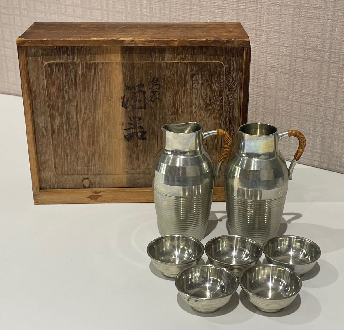 Amazon.co.jp: 本錫 錫製 徳利 錫半 酒器セット 錫 酒器 ちろり