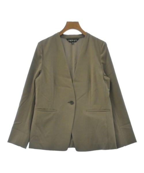 INDIVI ノーカラージャケット レディース インディヴィ 中古 古着
