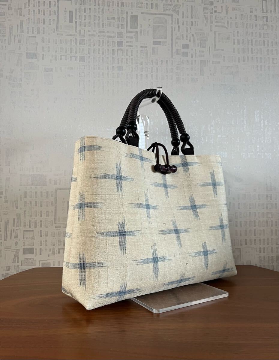 古布 創作 バッグ ハンドメイド 和柄 絣 刺し子 手作り