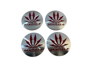 未使用 クリムソン マーテルレオン ホイール CRIMSON MYRTLE LEON 赤 センターキャップ オーナメント アルミ製 4個セット アルミホイール