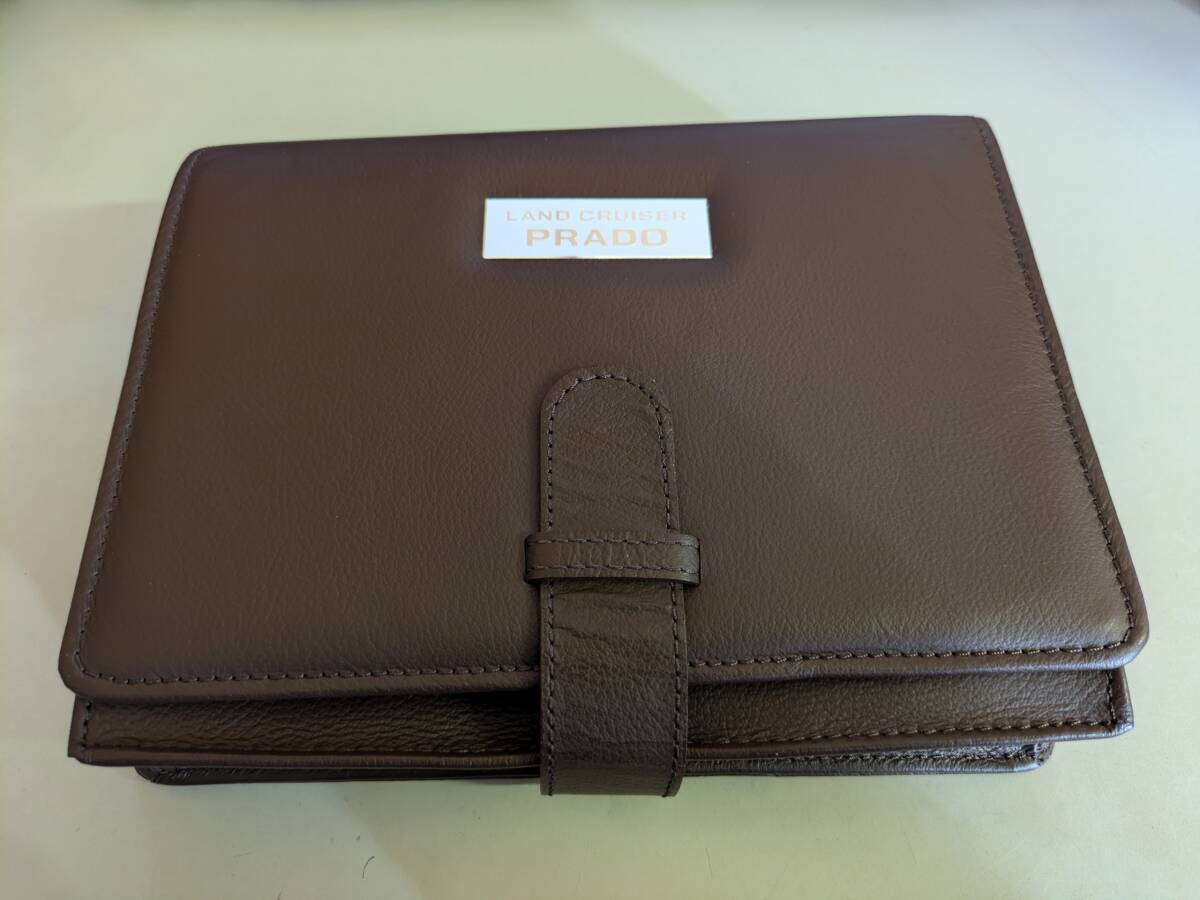 *C5408[ редкий ] Toyota 150 серия Land Cruiser Prado специальный выпуск G Frontier инструкция по эксплуатации сертификат техосмотра кожанный кейс Brown стоимость доставки 600 иен 