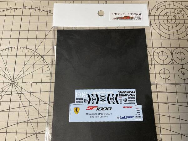 【一部使用】1/43 ルックスマート フェラーリSF1000 バルセロナテスト MISSION WINNOW デカール
