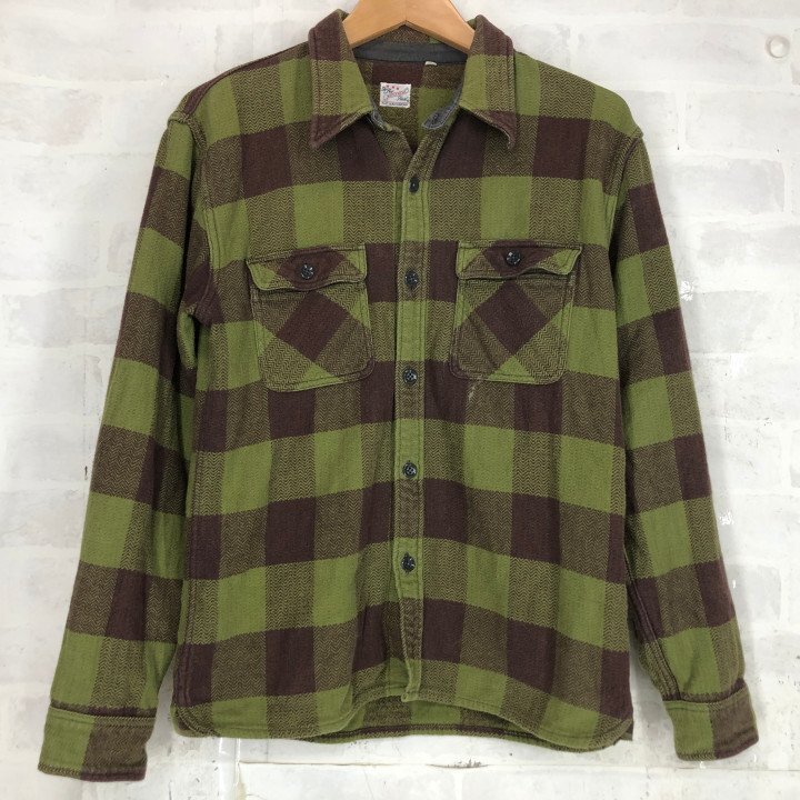 【✨美品】THE FLAT HEAD ヘビーフランネルシャツ 40 Yahoo!オークション -「フラットヘッドネルシャツ」の落札相場