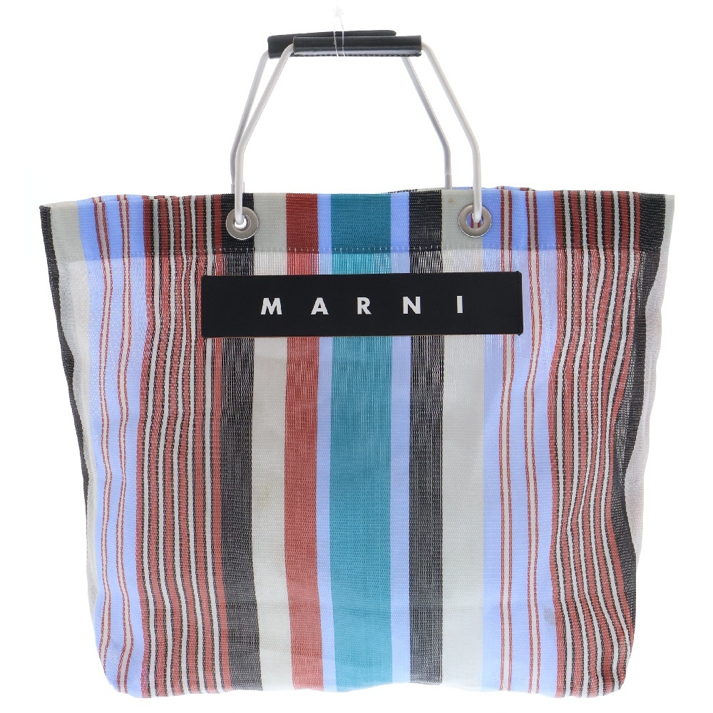 MARNI マルニ MARKET STRIPE BAG マーケットストライプバッグ トートバッグ マルチ レディース