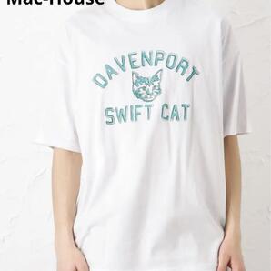 【新品】Mac-House アニマルカレッジ刺繍 半袖Tシャツ グリーン 猫