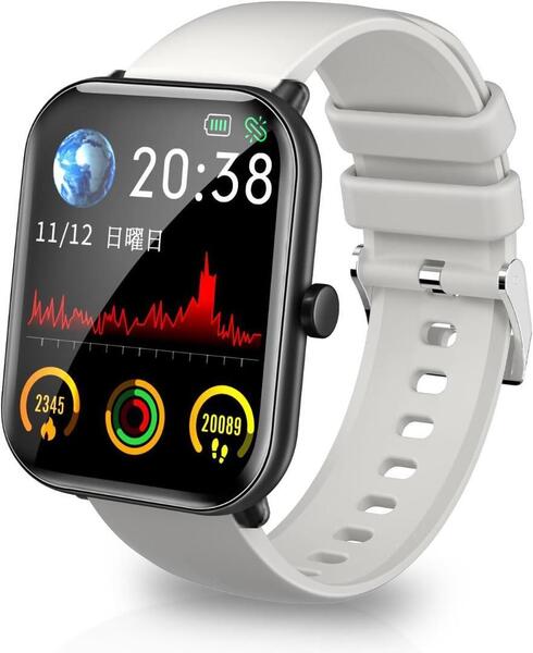 【送料無料】○スマートウォッチ 1.95インチ IP67防水 通話 音楽 歩数計 活動量計 スポーツウォッチ スポーツモード 録音(新品・未使用)
