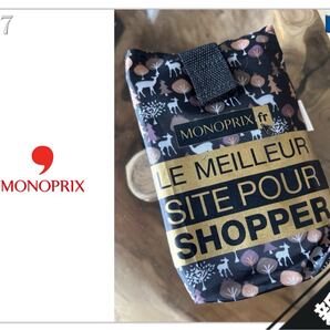 137◆新品◆フランス◇モノプリ◆エコバッグ◇クリスマス柄◆ゴールドロゴ◆レア◆
