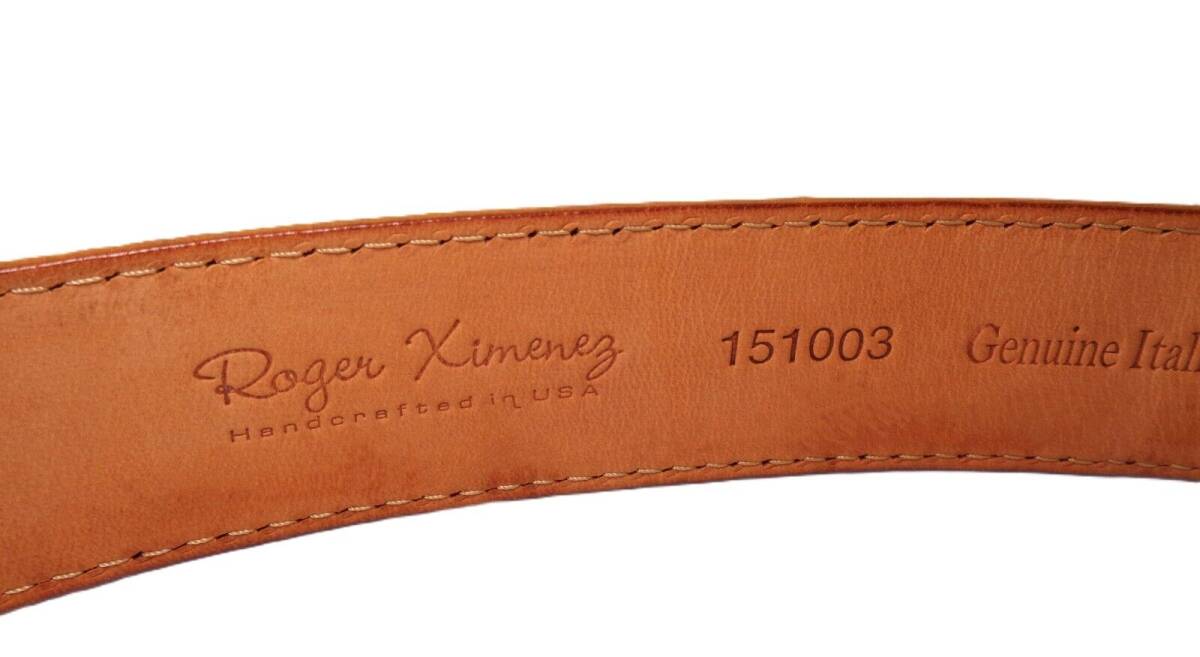 【関税&送料込】Golden Leather Stud Antas Roger Ximenez Belt Italian Calf Whisky Br Leather