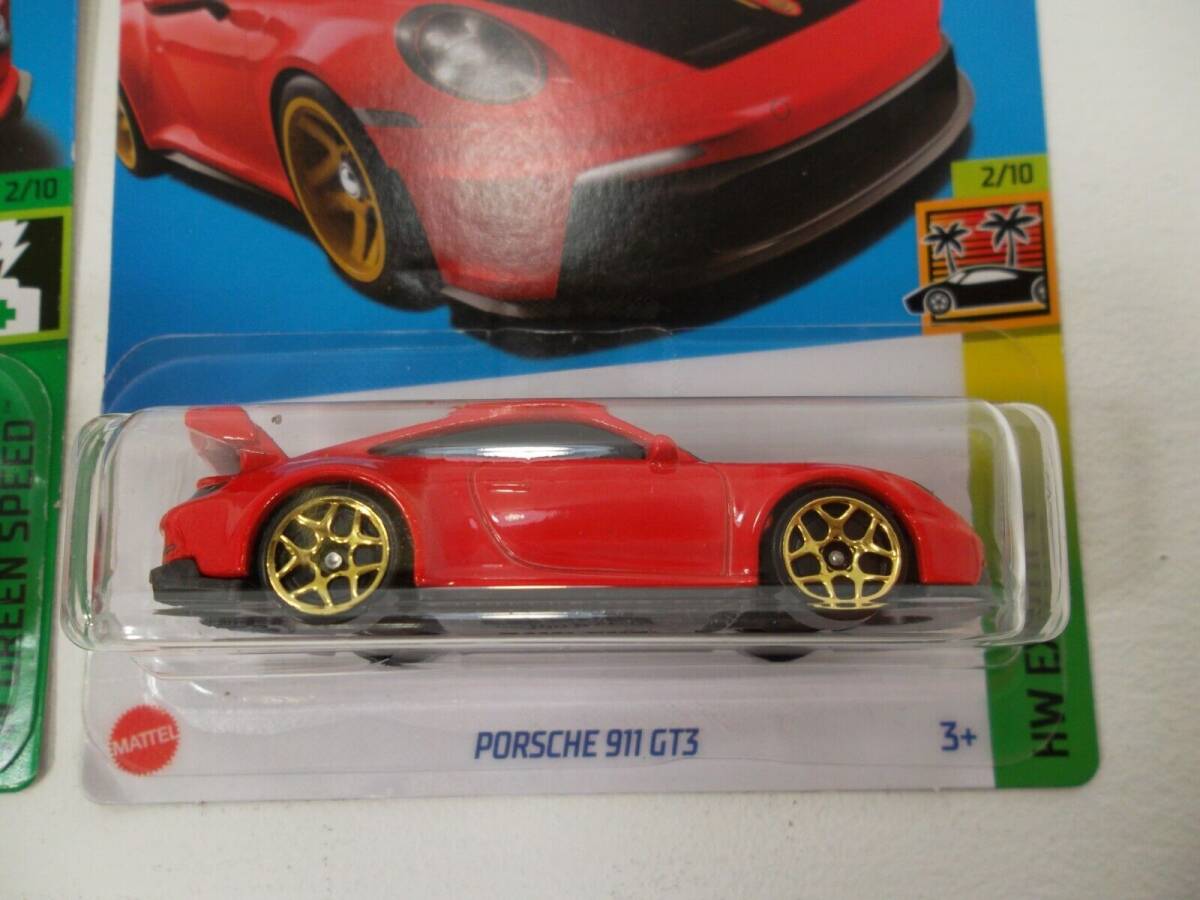 2018 + 2021 Porsche Red 911 GT3 + Panamera Turbo Hot Wheels New in Package 海外 即決