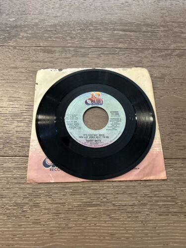 BARRY WHITE- I NEVER THOUGHT I\'D FALL IN Love / WITH YOU/ IT\'S ECSTASY. 45 RPM EX 海外 即決